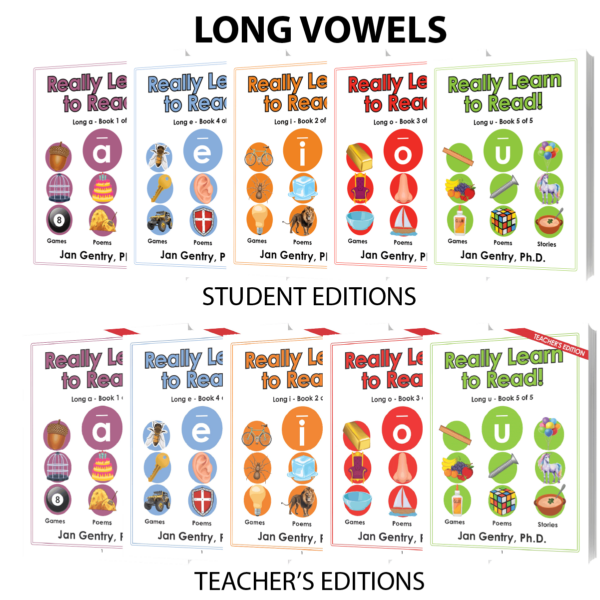 Really Learn To Read! Long Vowel Reading Lesson Book Series by Dr. Jan Gentry